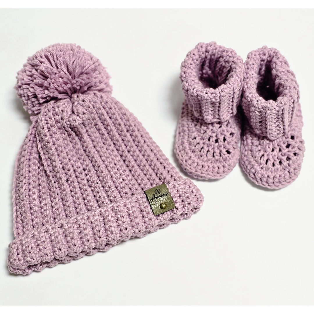 Baby Booties & Beanie Set